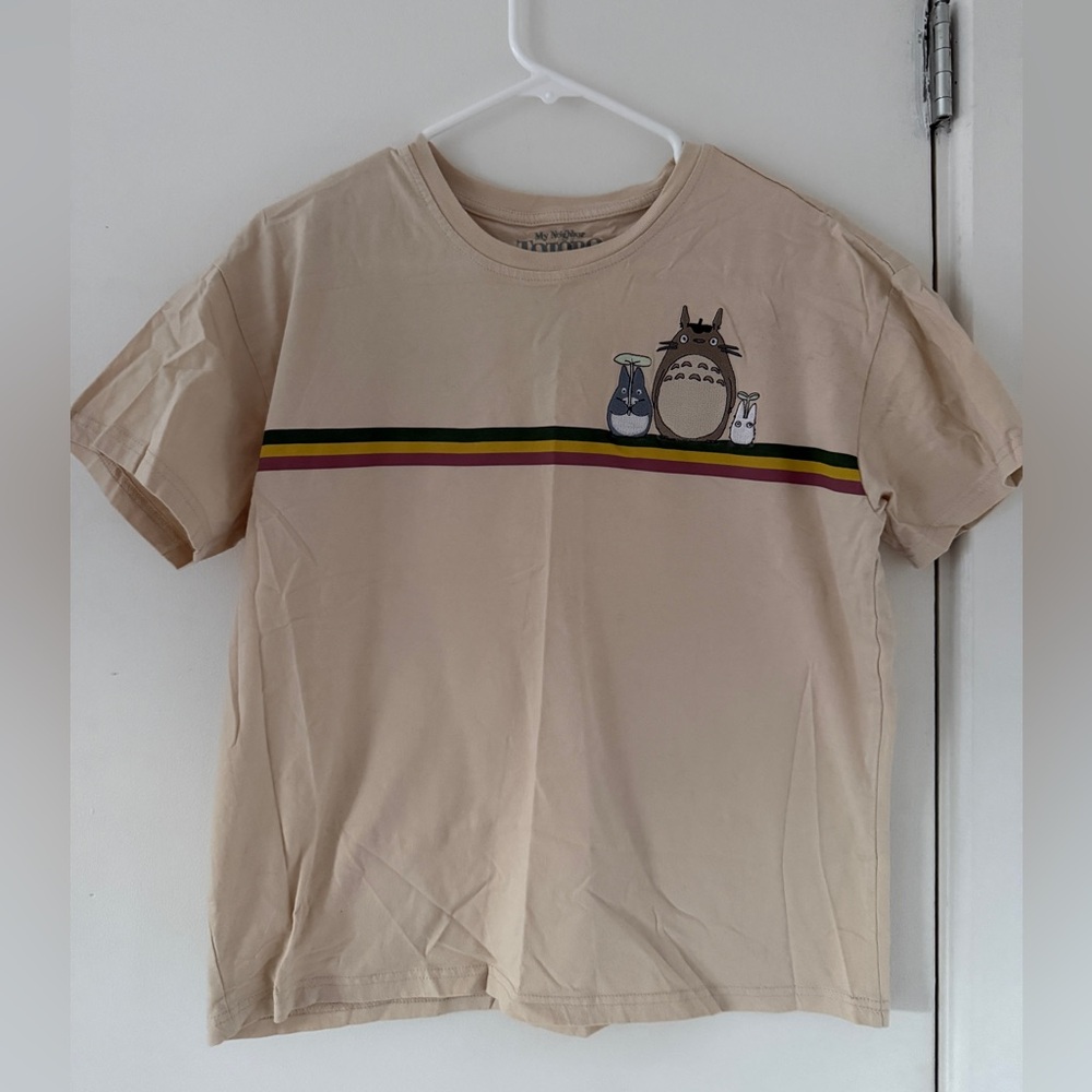 Embroidered Totoro T-Shirt small NWOT oversized, cropped